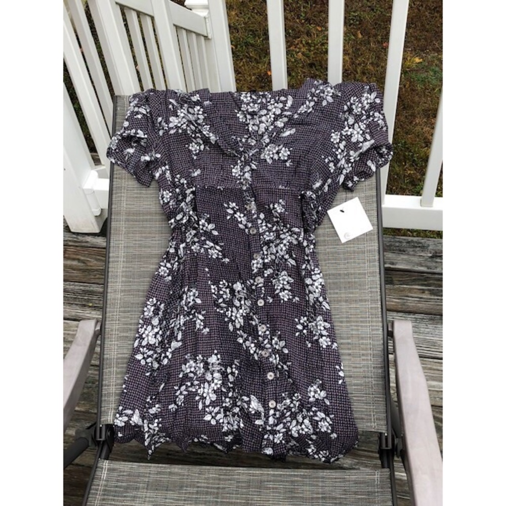 Lulu’s Navy & Lavender Mini Dress Size Small - Picture 2 of 7